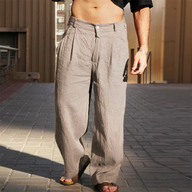 William – Wide Leg Linen Pants for Warm Days