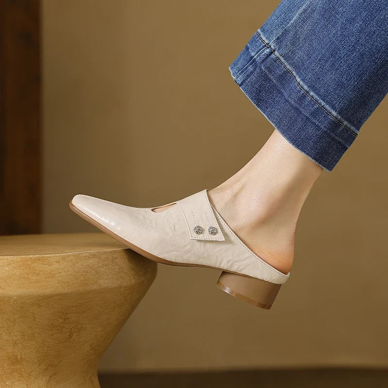 Bethany - Genuine Leather Mules