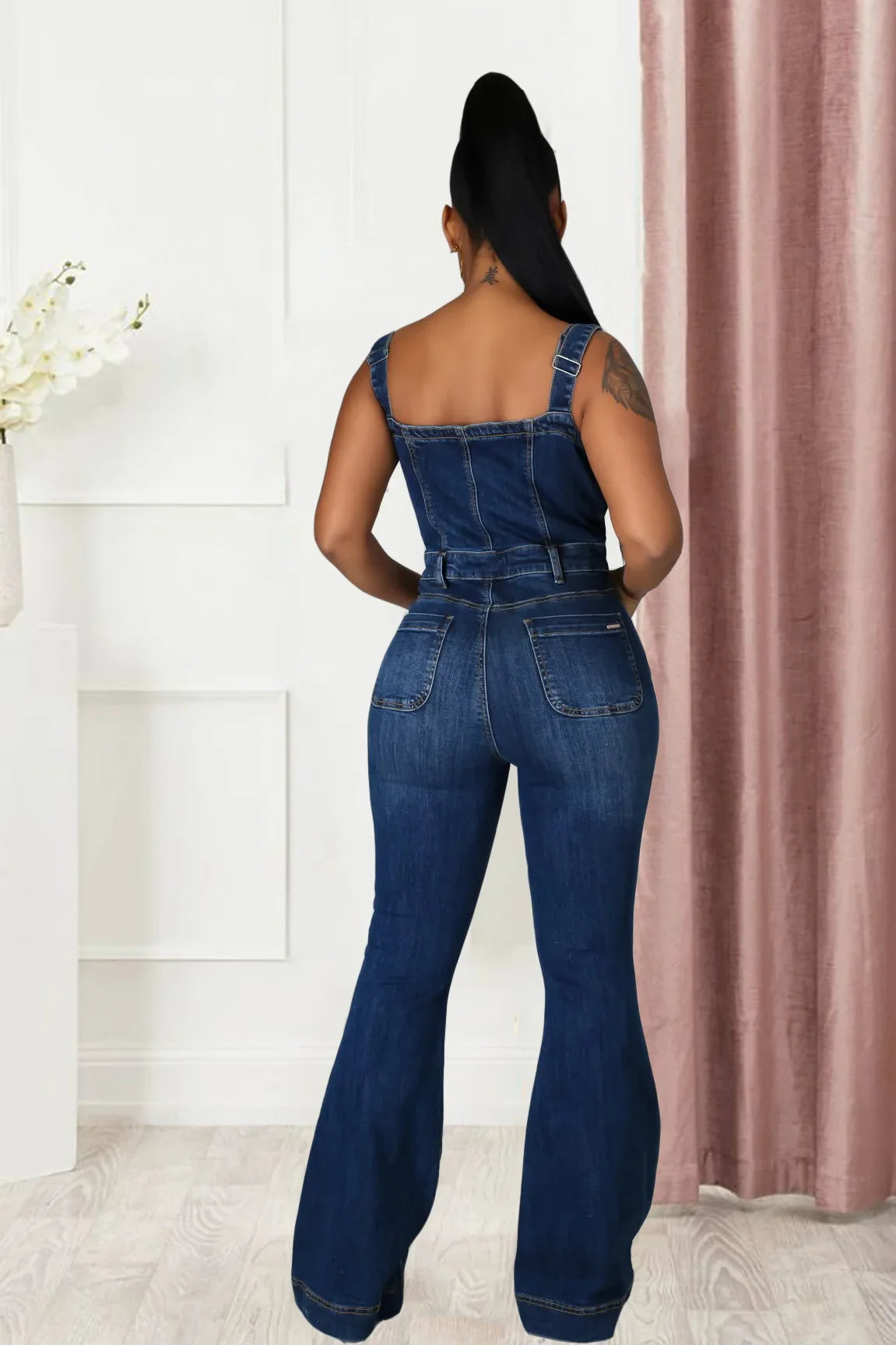 Nalla - Wide-Leg Denim Jumpsuit