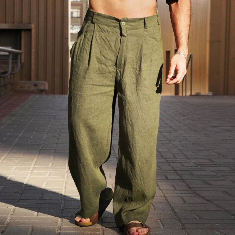 William – Wide Leg Linen Pants for Warm Days