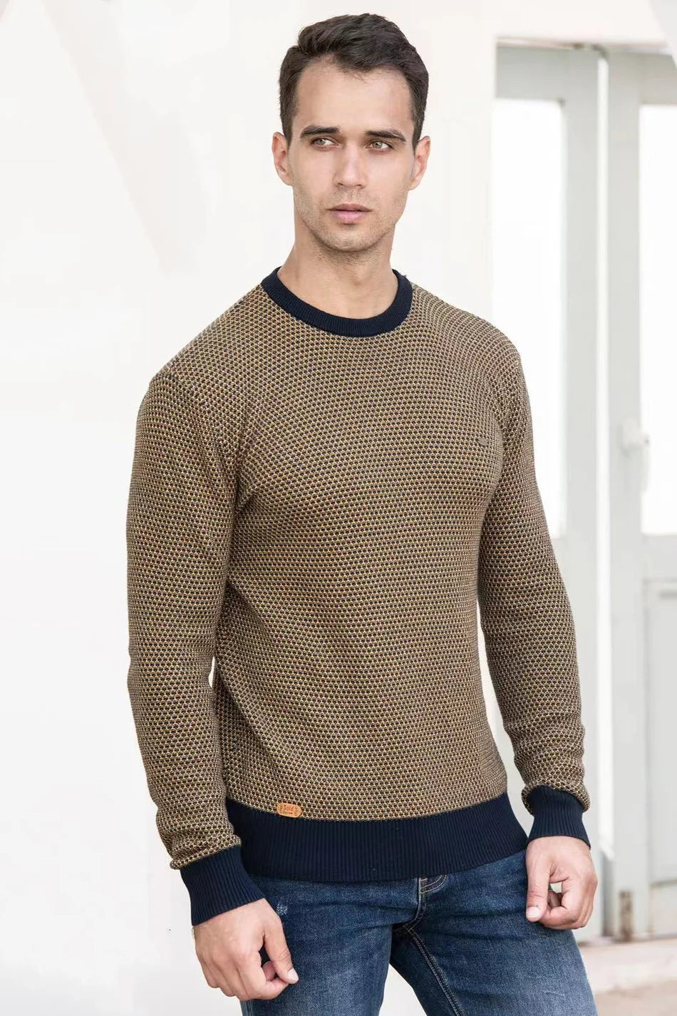 Jeremy – Men’s Checkered Sweater