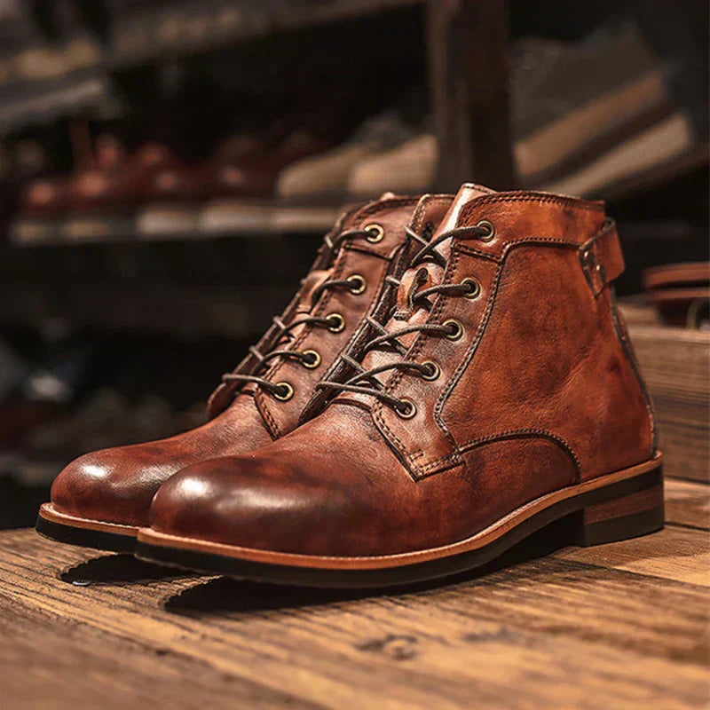 Fredie - Men’s Retro Round-Toe Boots