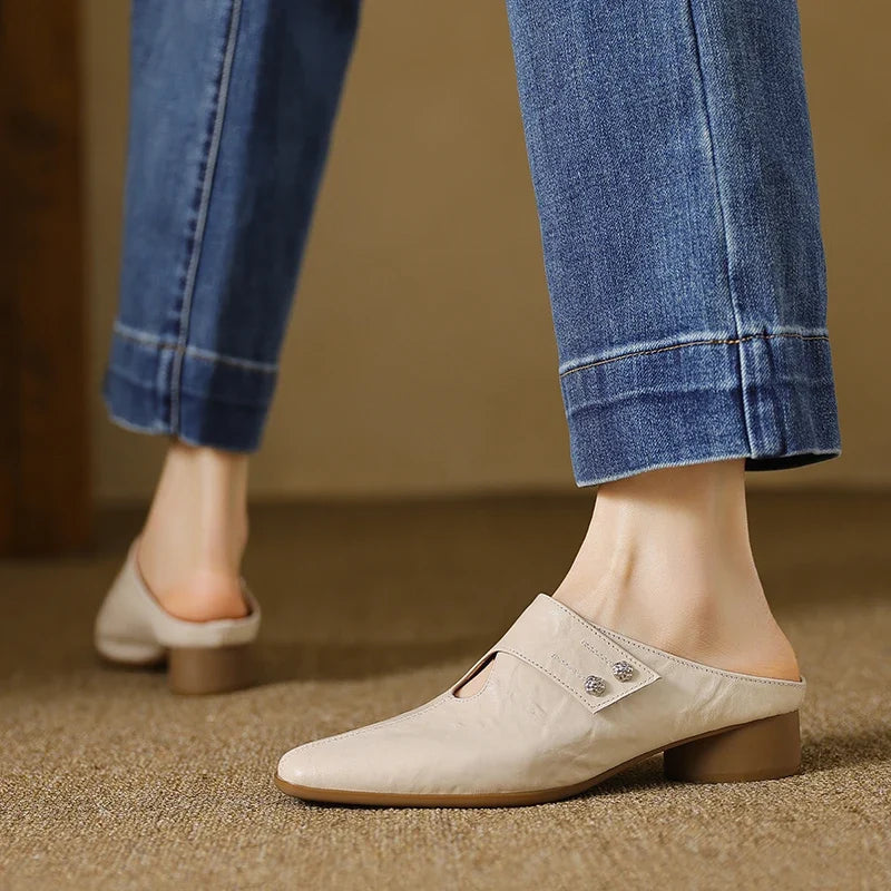 Bethany - Genuine Leather Mules