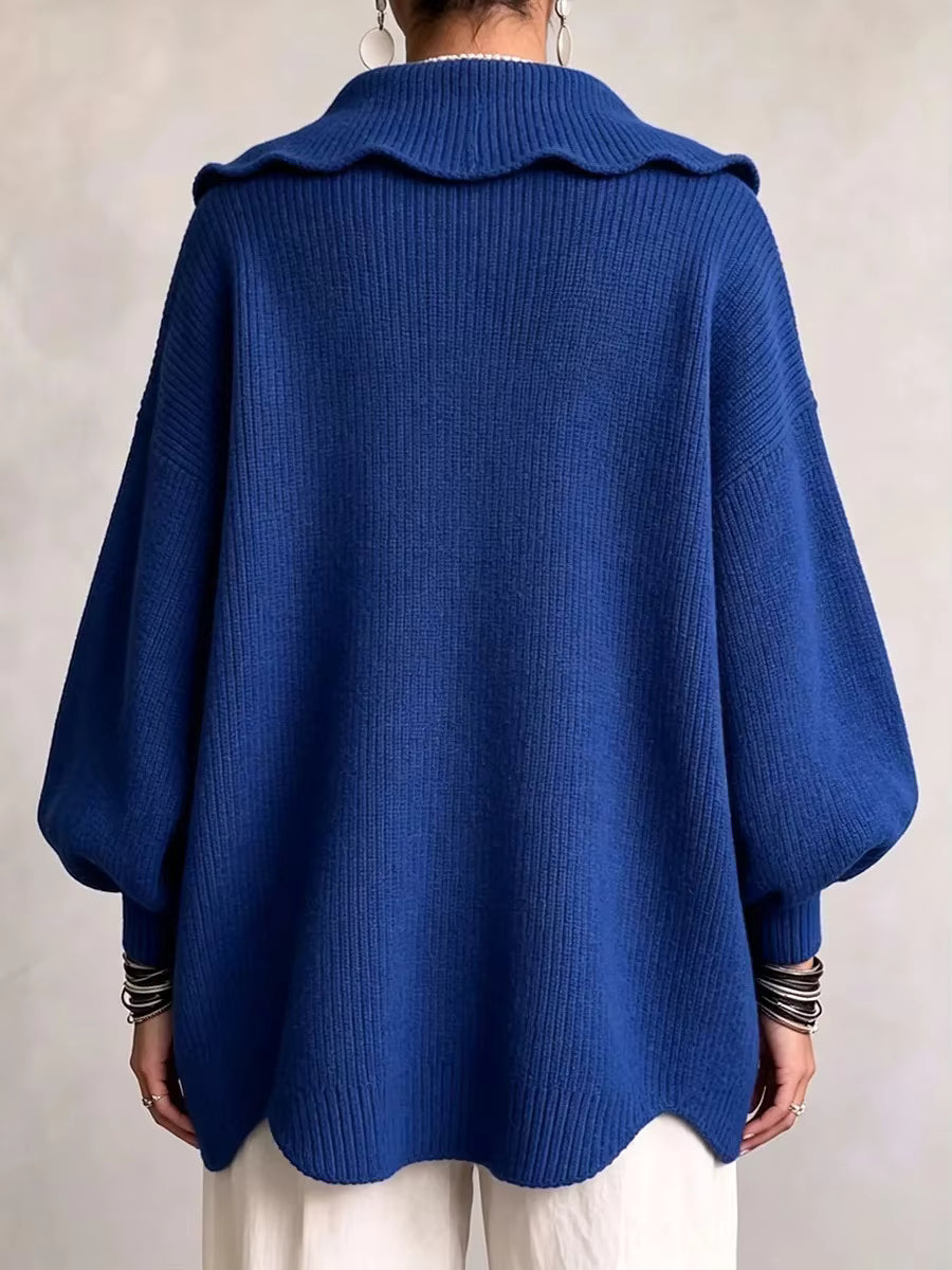Elara - Ribbed Knit Button Cardigan
