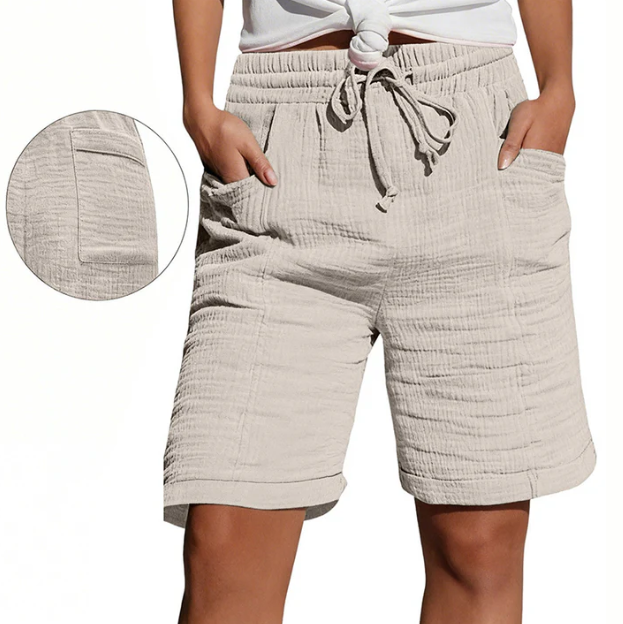 Bridgette - Relaxed Bermuda Shorts with Drawstring