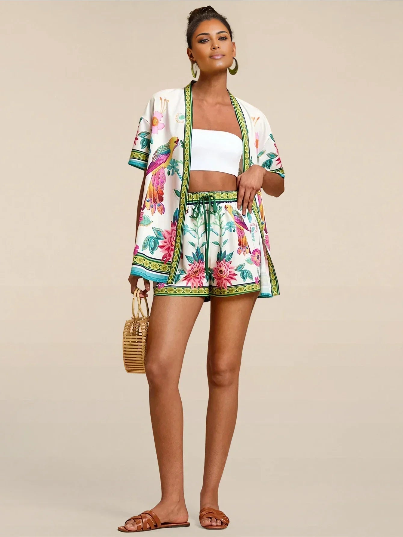 Jessa – Secret Garden Cotton Shorts Set