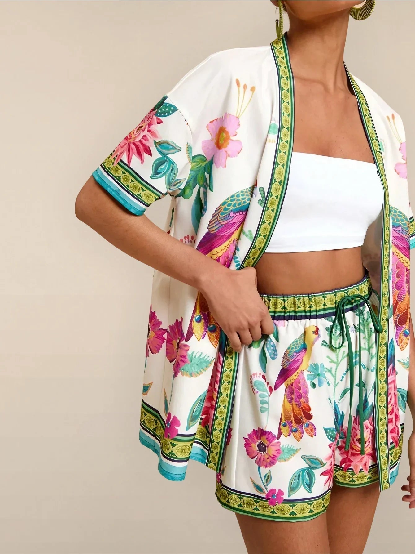 Jessa – Secret Garden Cotton Shorts Set