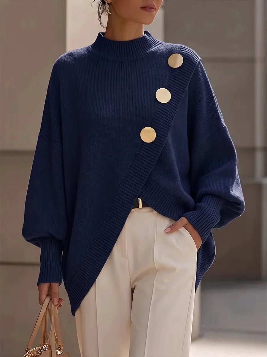 Amelia - Button Detail Knit Sweater