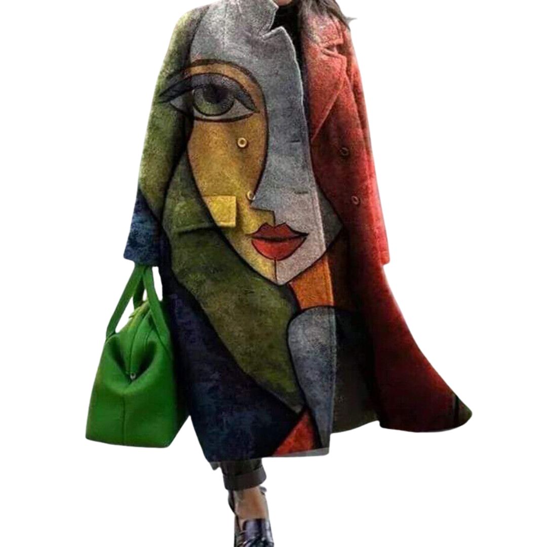 Natallie – Oversized Wrap Coat for Effortless Elegance