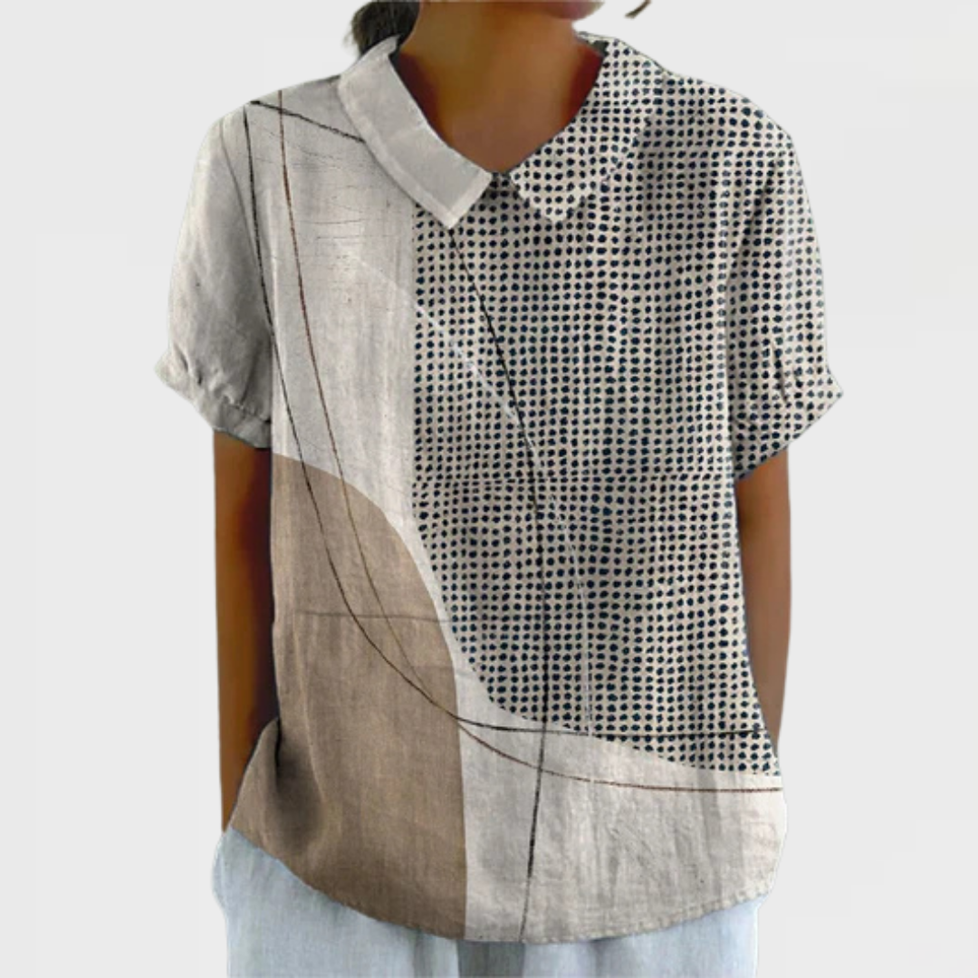 Daisy - Shirt with Abstract Dots and Lines