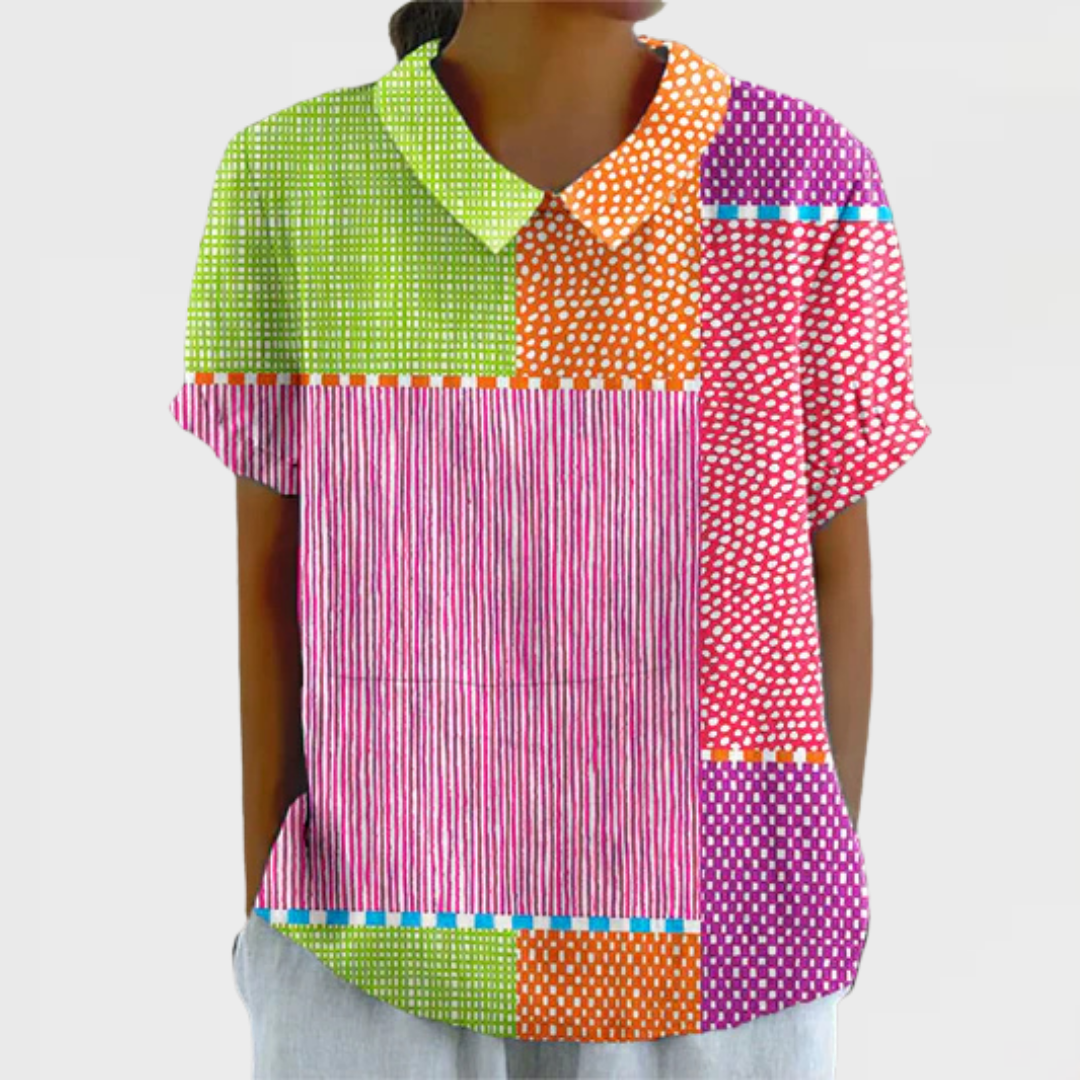 Clair - Colorful Patchwork Shirt