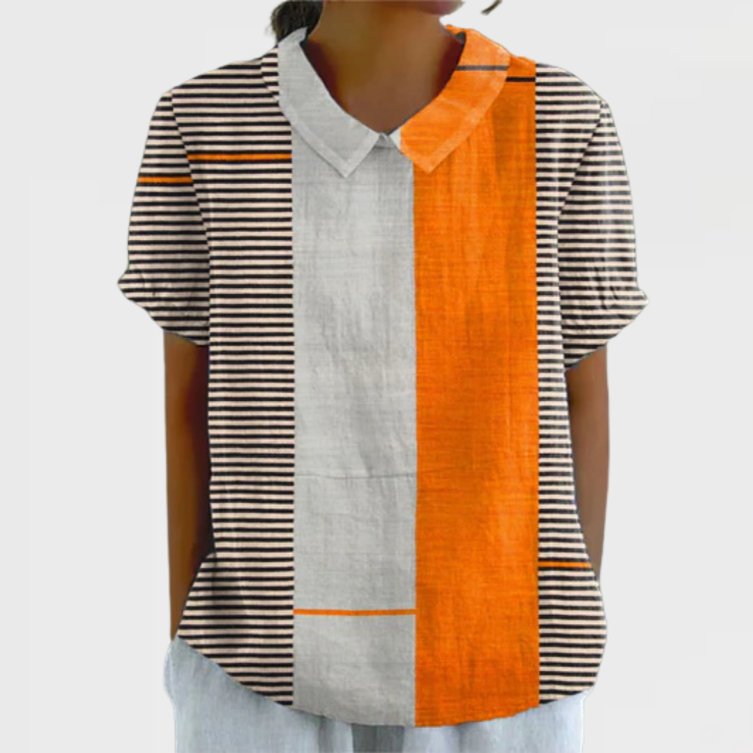 Mitch - Color Block Striped Shirt