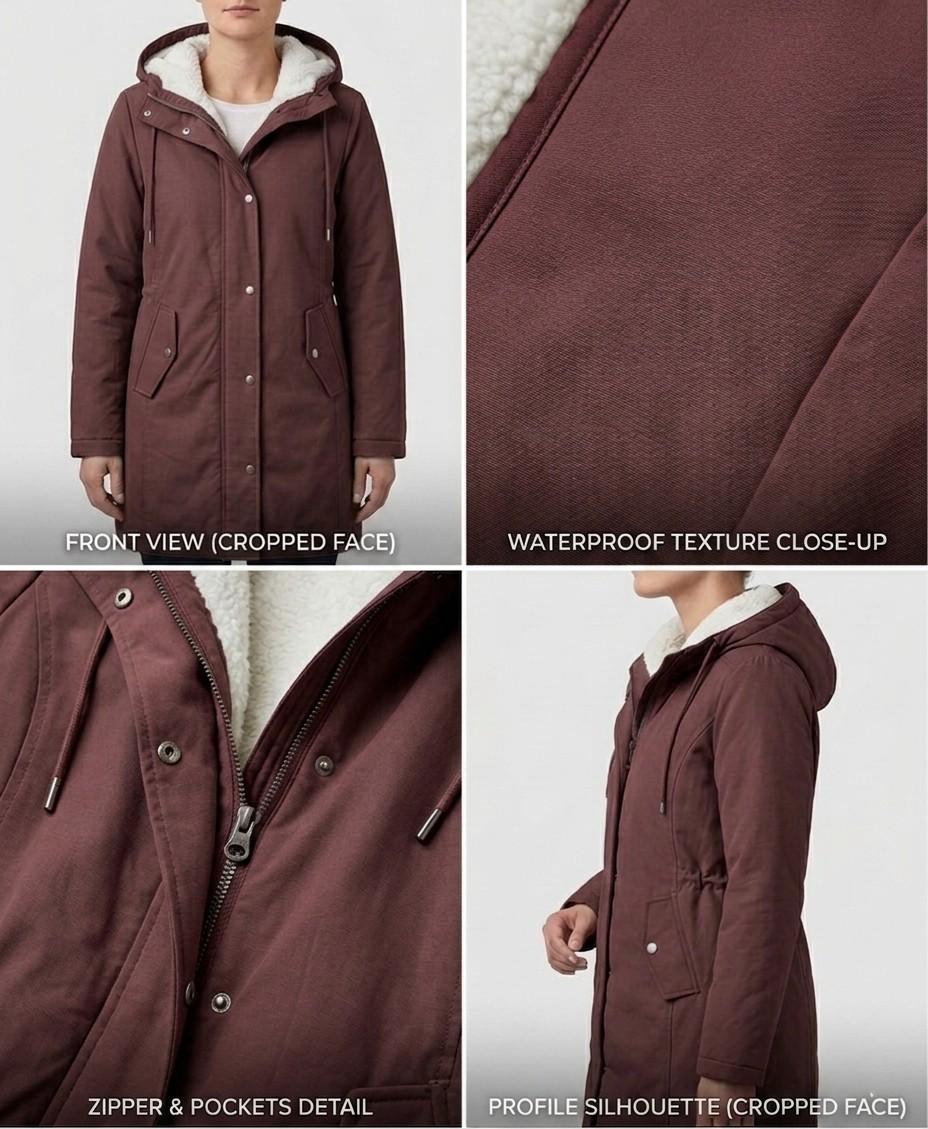 Eve - Cozy Hooded Weatherproof Coat