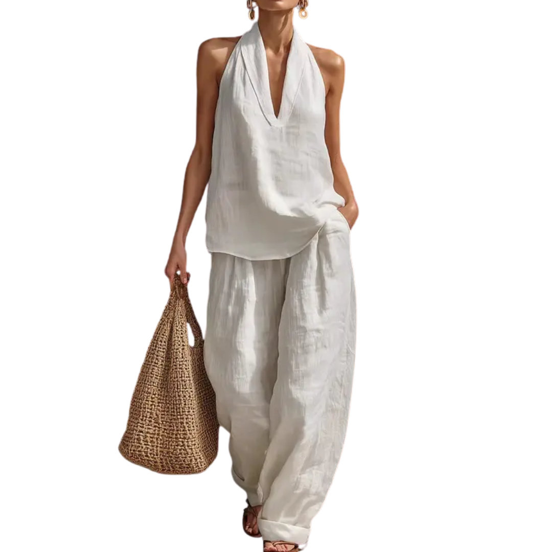 Kaila – Breezy Halter Wide-Leg Two Piece Set