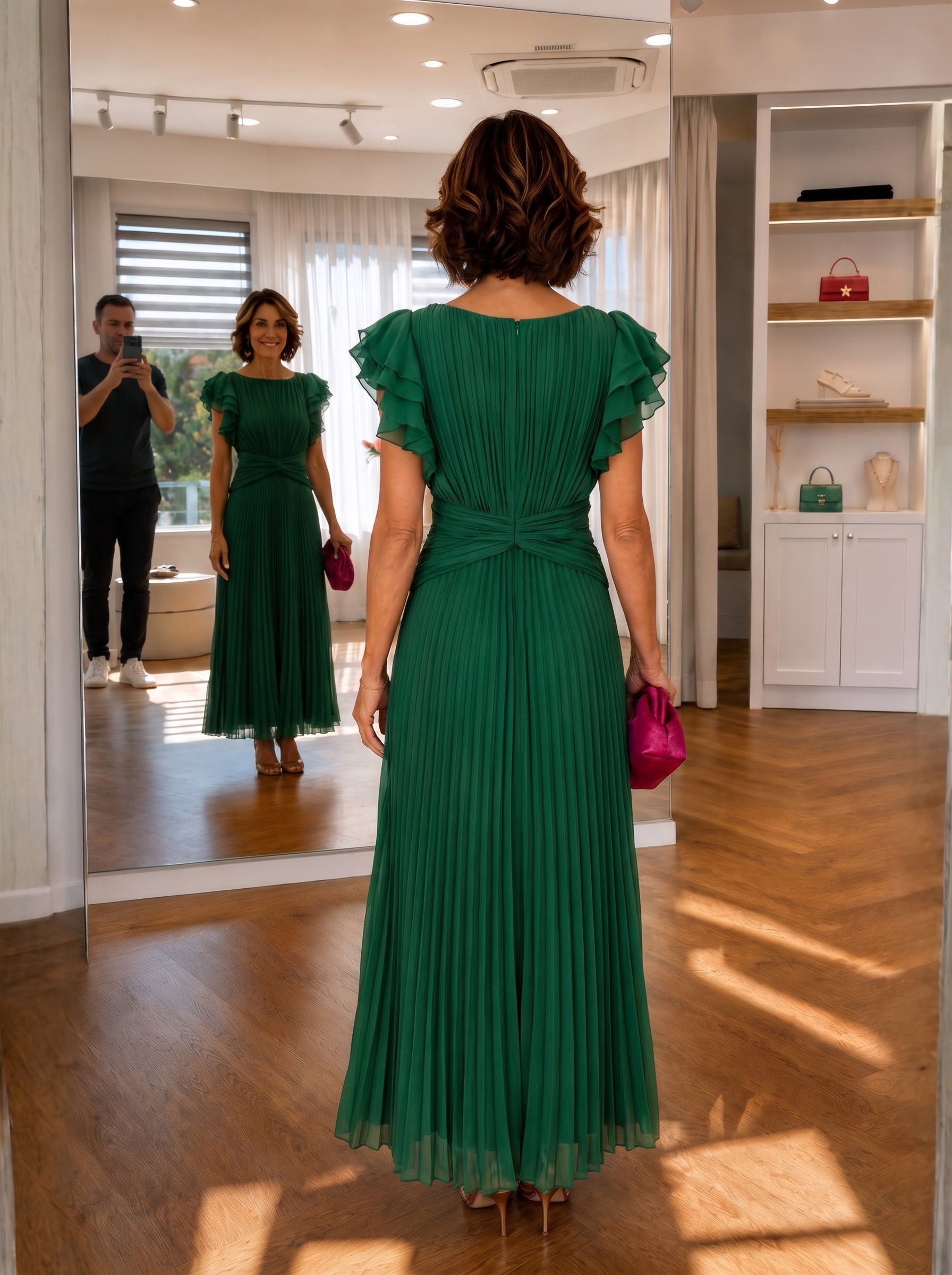 Skylar – Pleated Maxi Dress