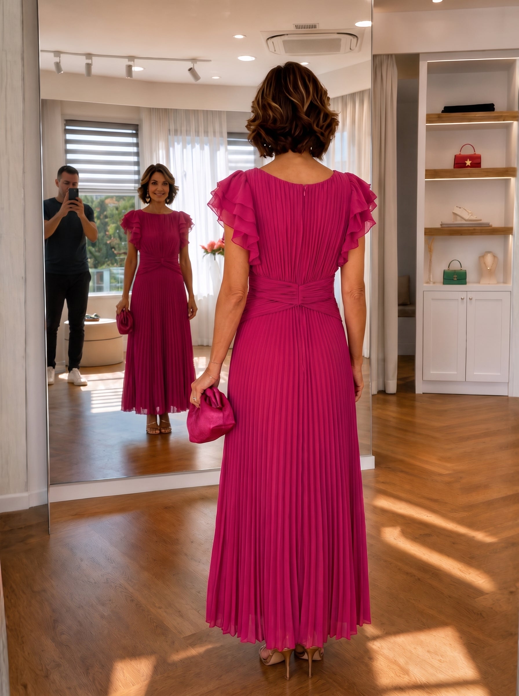 Skylar – Pleated Maxi Dress