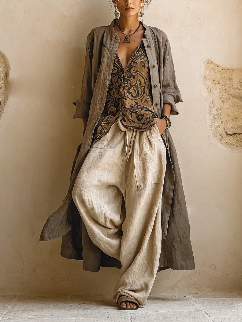 Eula - Three-Piece Linen Set