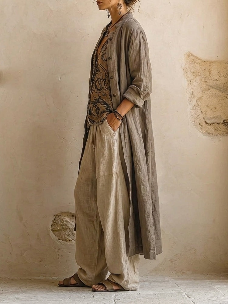 Eula - Three-Piece Linen Set