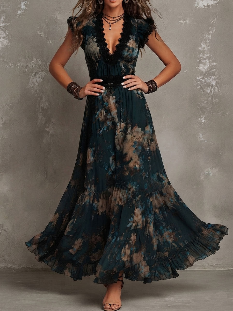 Lilian - Floral tiered Maxi Dress