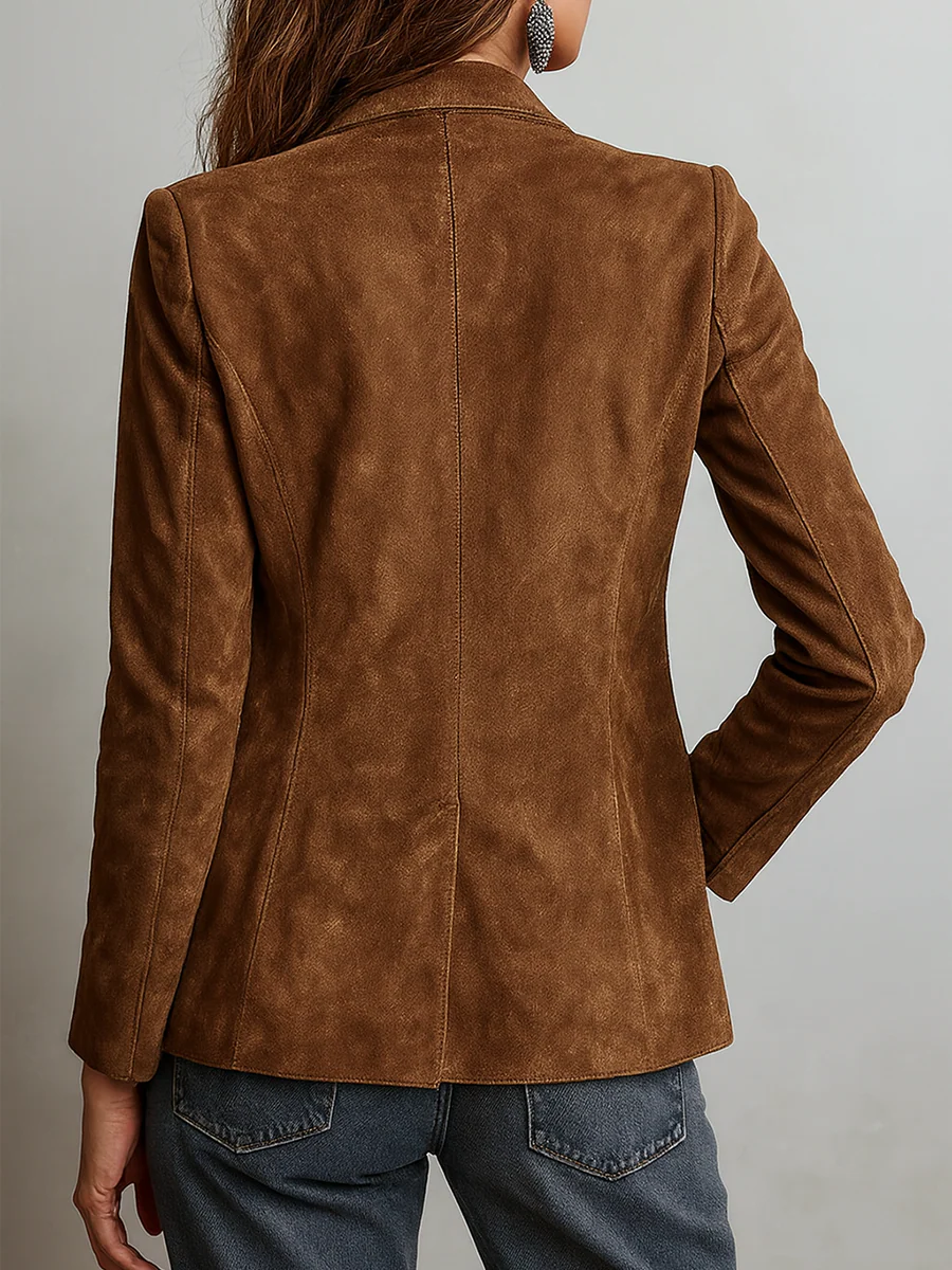 Christine - Women’s Vintage Brown Blazer