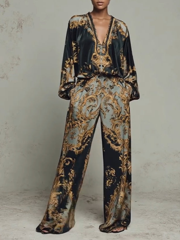 Isabella – Baroque Two-Piece Flowing Set