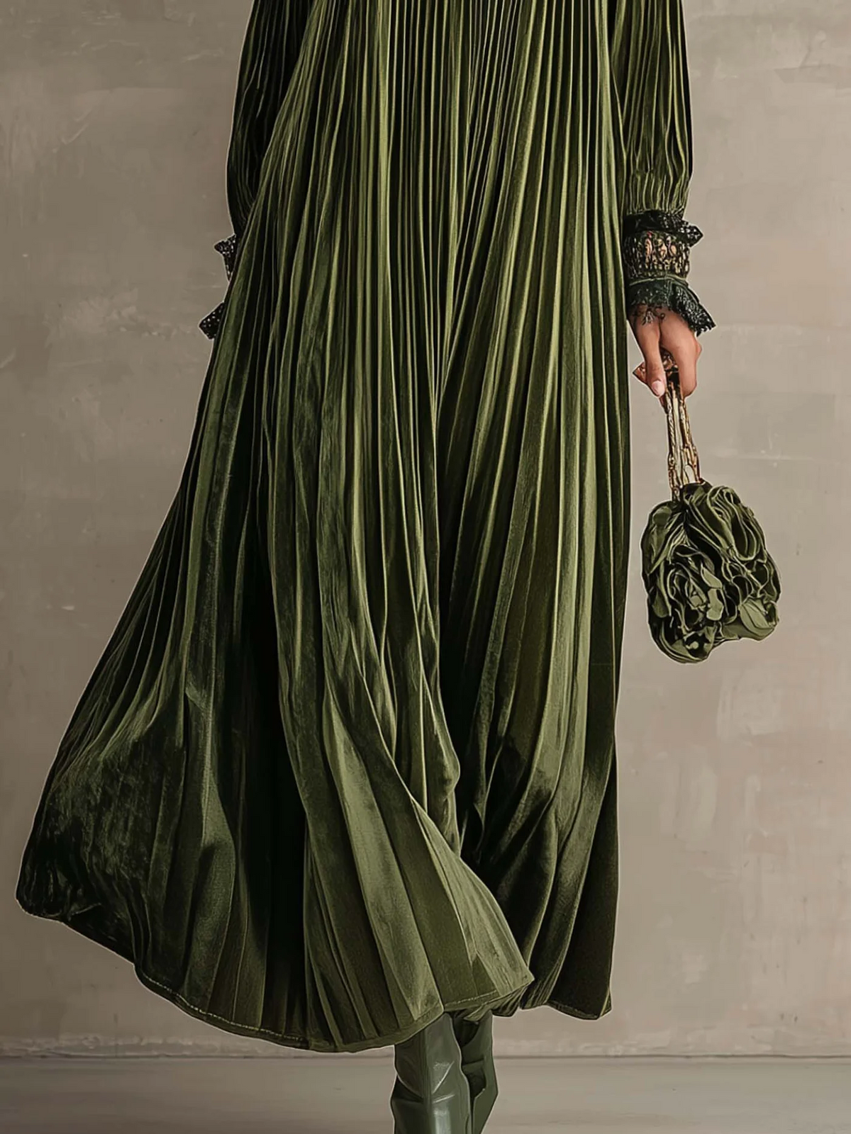 Lucia - Pleated Maxi Dress