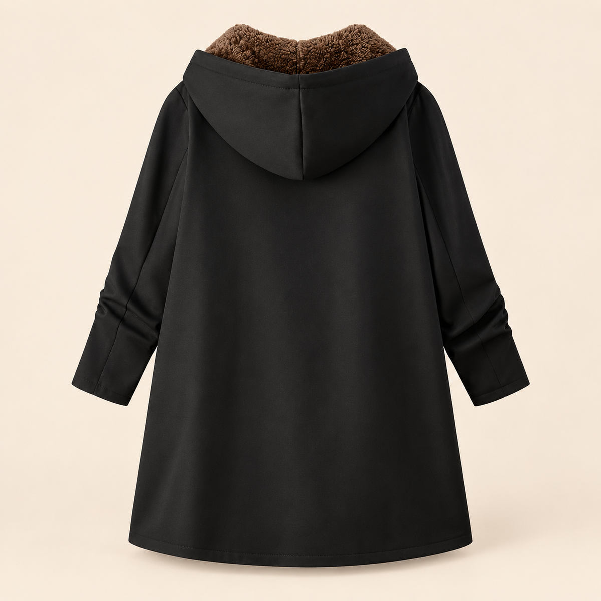 Lyra – Cozy Sherpa-Lined Hooded Coat
