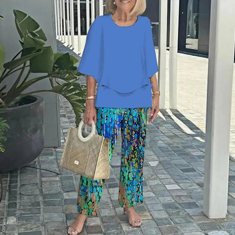 Gaia - Trendy Print Two-Piece Set