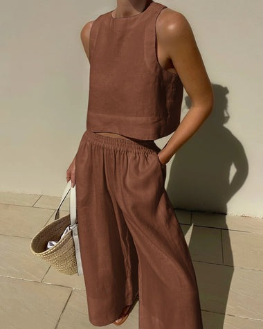 Artemis – Lightweight Summer Set with Flowing Pants and Structured Top