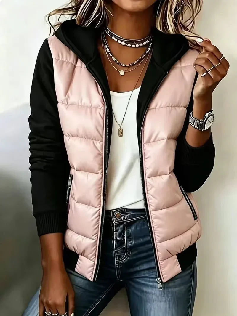Parker – Padded Color-Block Jacket with Hood