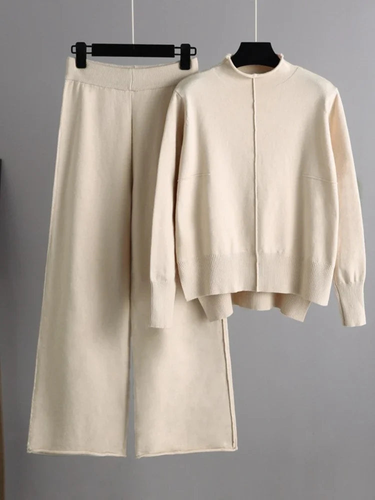 CAROLINE - KNITTED THICK WARM OVERSIZED Sweater Pants SET