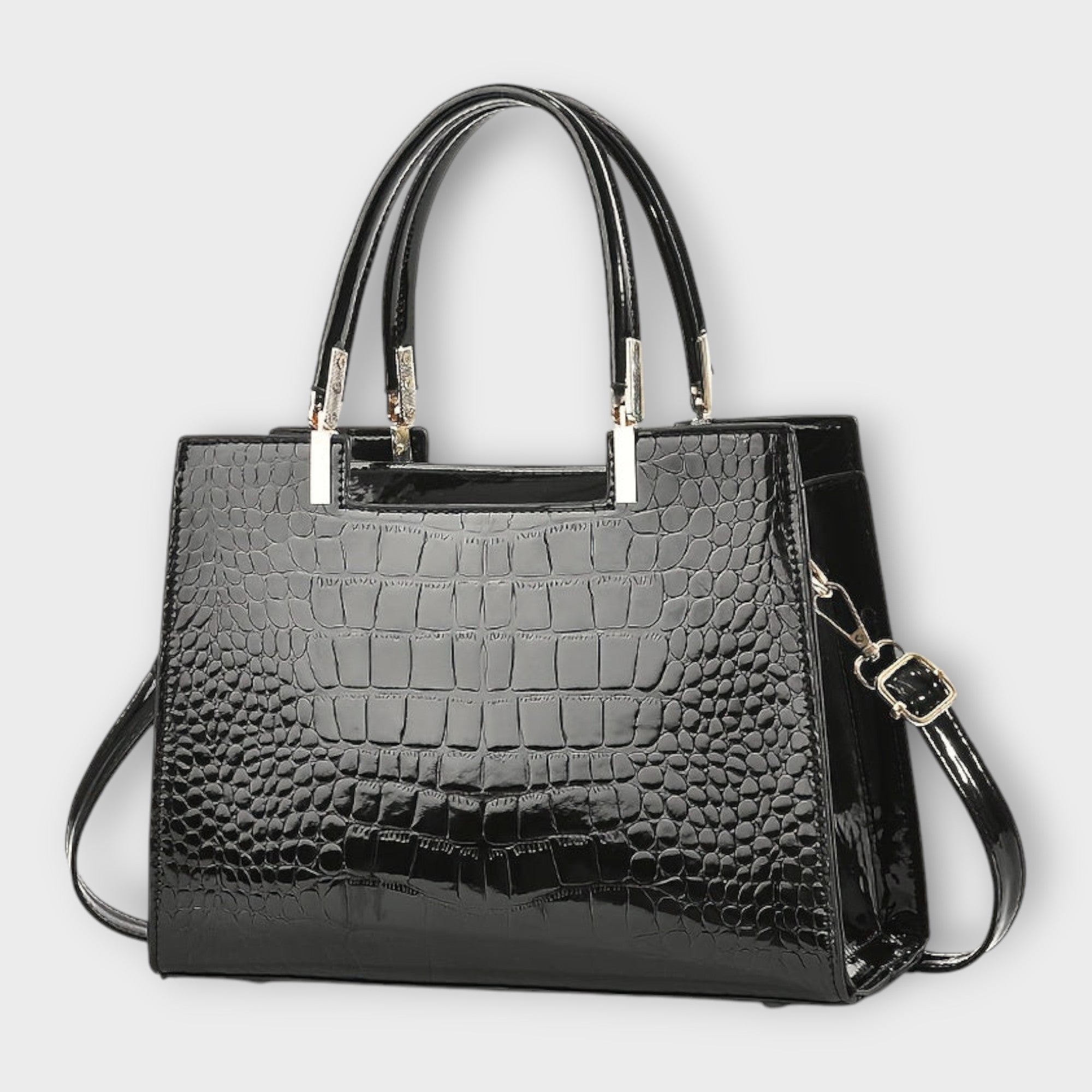 Veralie - Shiny Crocodile Skin Pattern Handbag