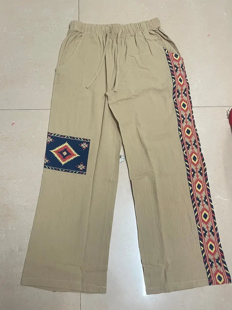 Patrick – Relaxed Ethnic Pants with Geometric Details