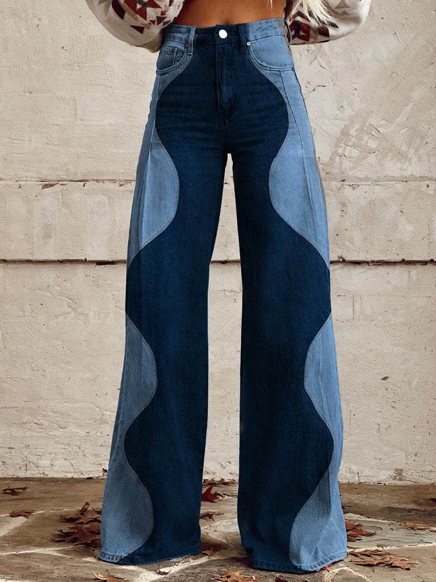 Willow | Retro Color-Block Jeans