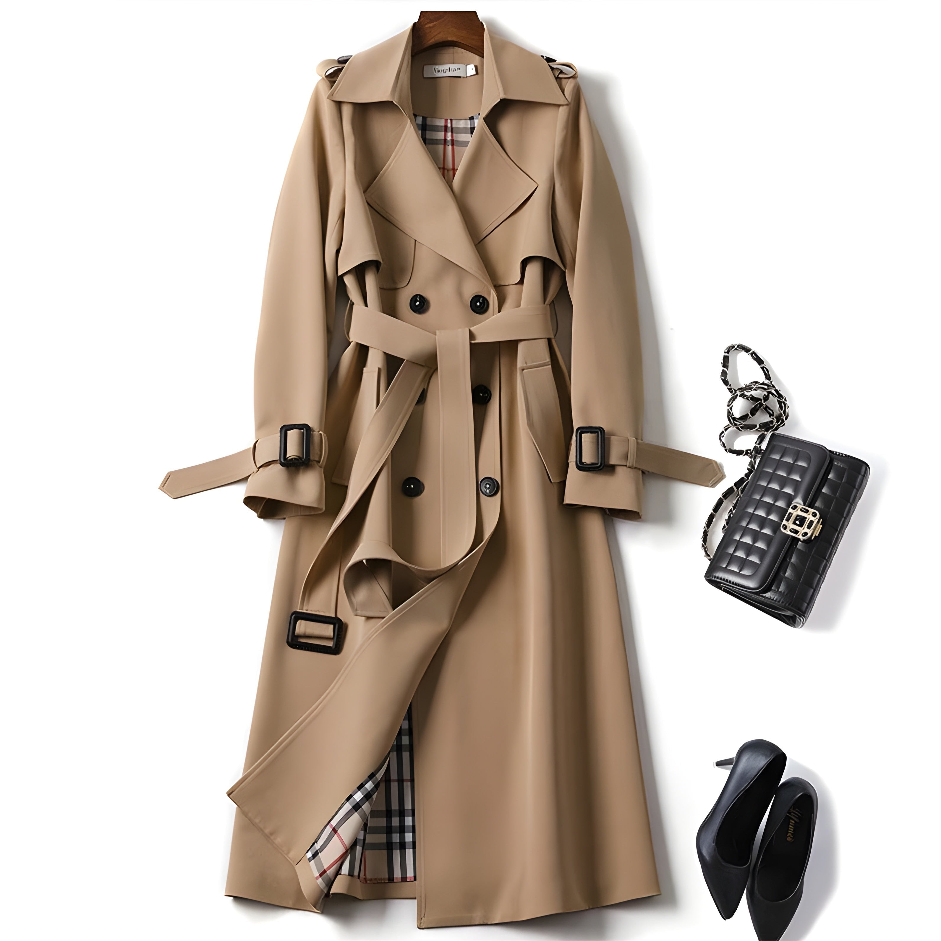 Carmina – Elegant Belted Trench Coat