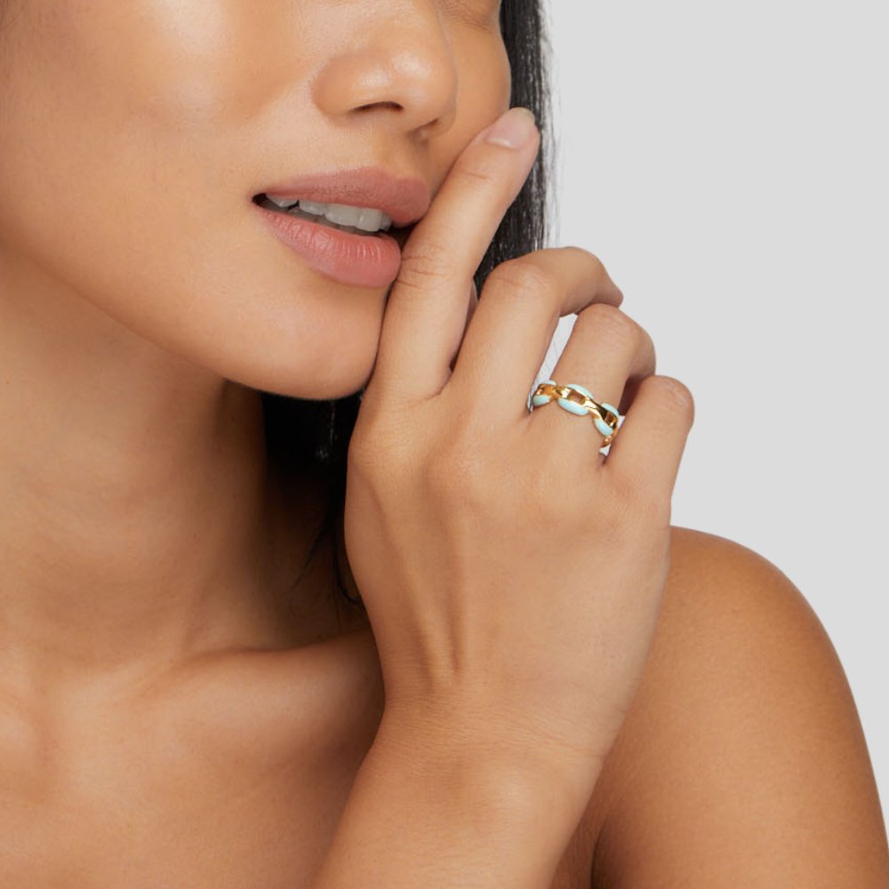Kyla - Blue Chain Ring