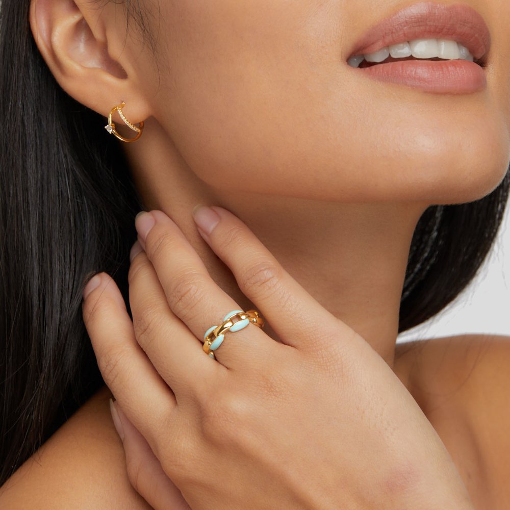 Kyla - Blue Chain Ring