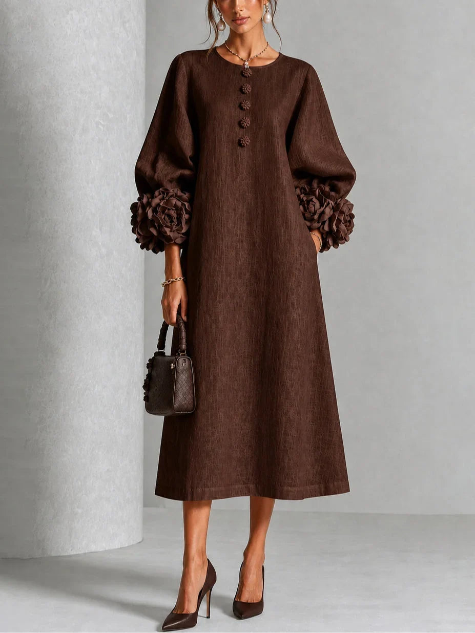 Wren - Floral Button Midi Dress