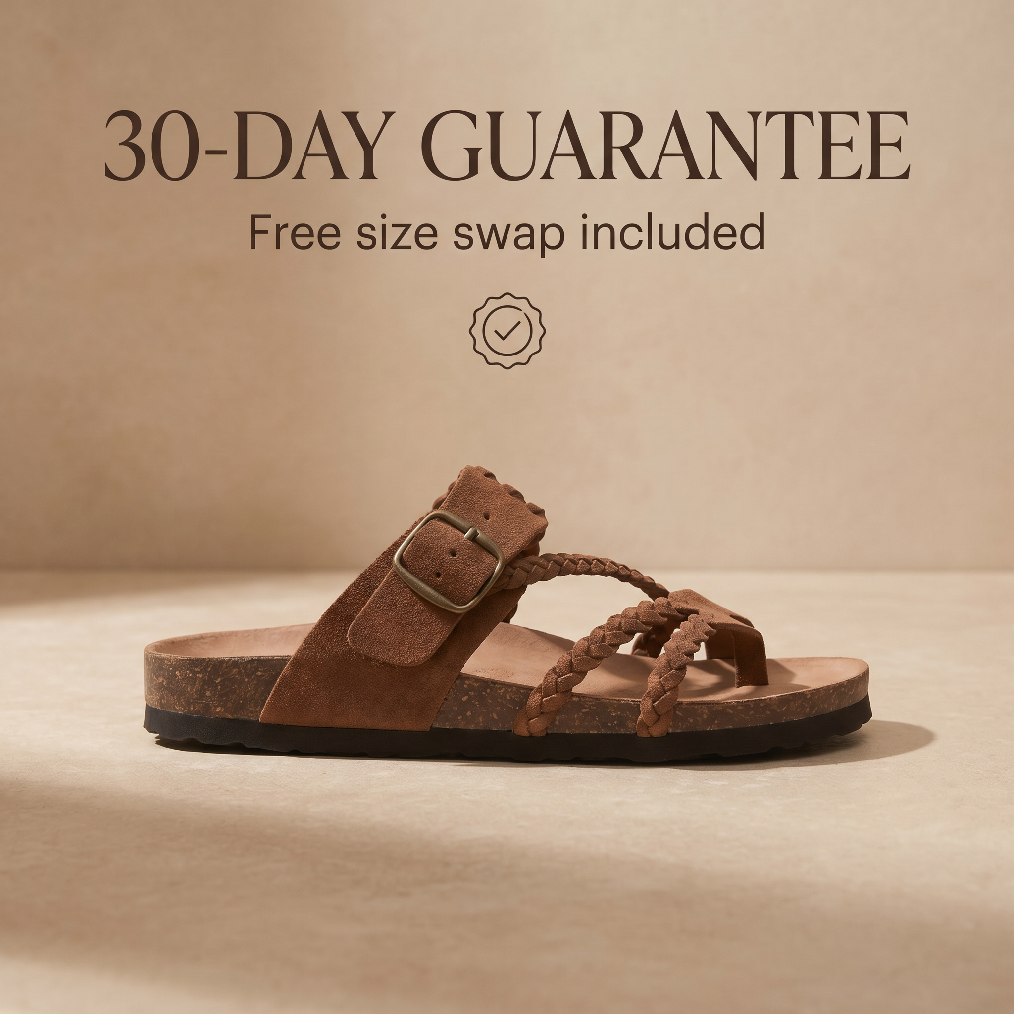 Jocelyn - Braided Cork Sandals