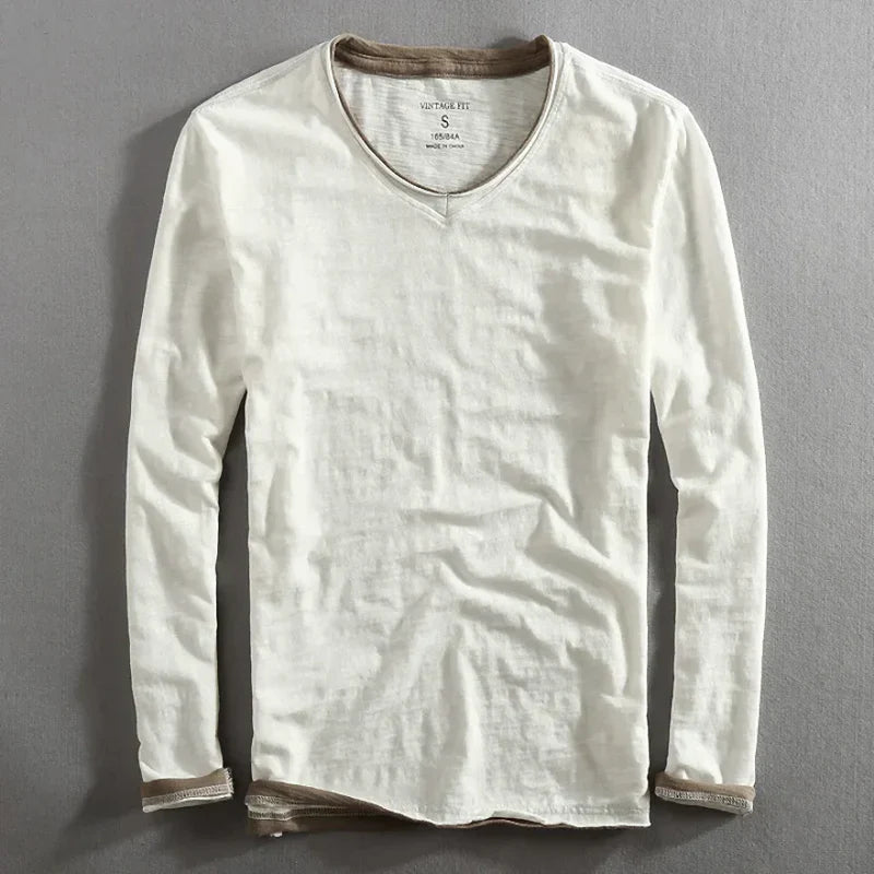 Lemuel – Long Sleeve Cotton T-shirt