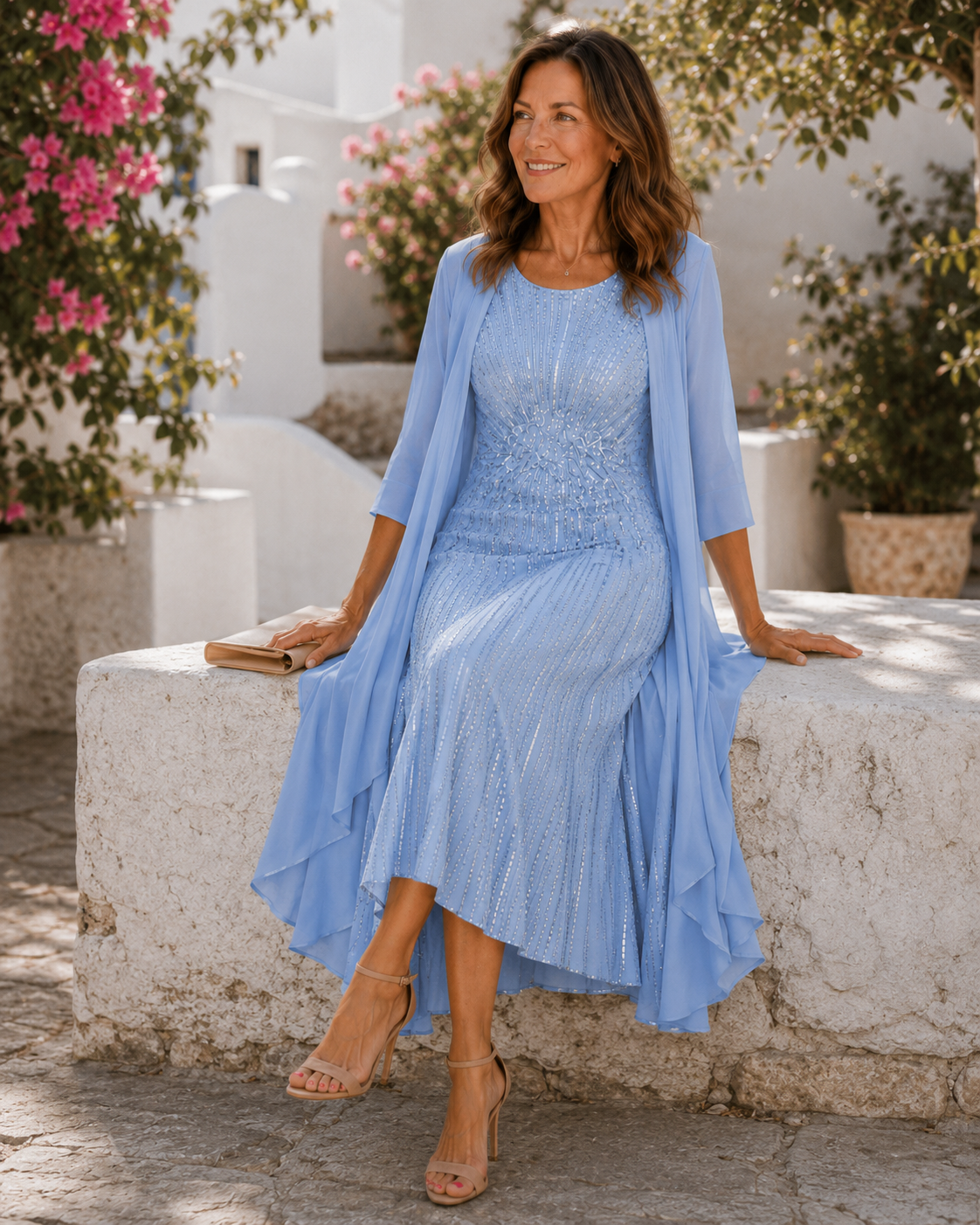 Rina - Shimmering Occasion Two-Piece Set