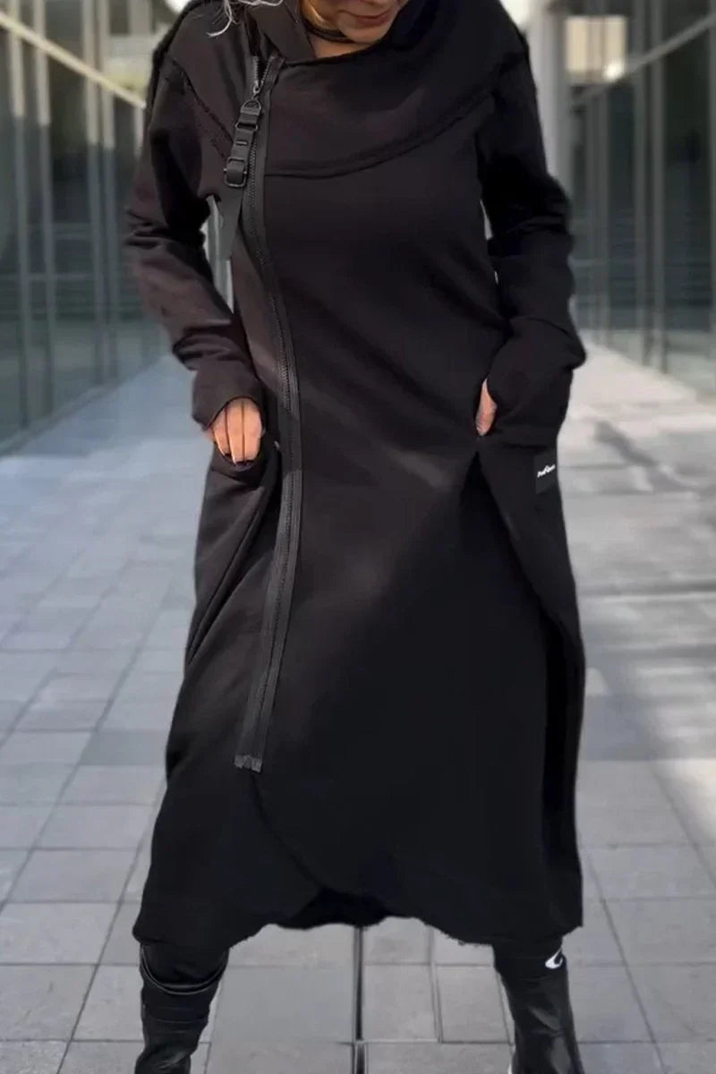 Rania - Long Jacket with Zipper