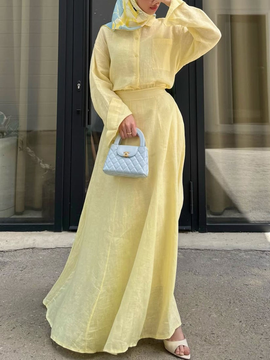 Mila – Elegant Two-Piece Linen Set