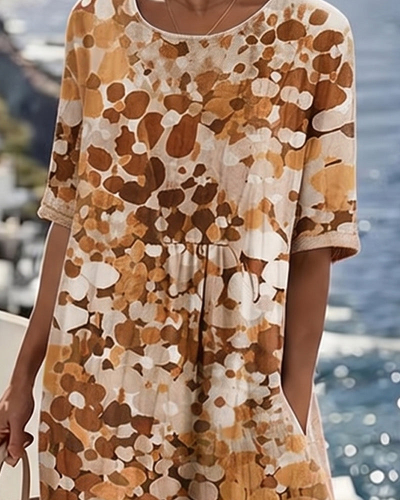Freya - Printed Flowy Midi Dress