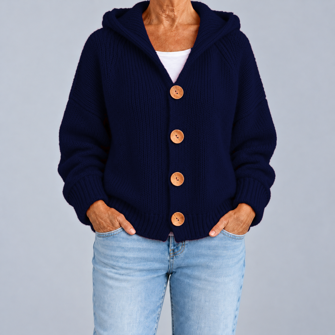 Parker – Oversized Hooded Knit Cardigan