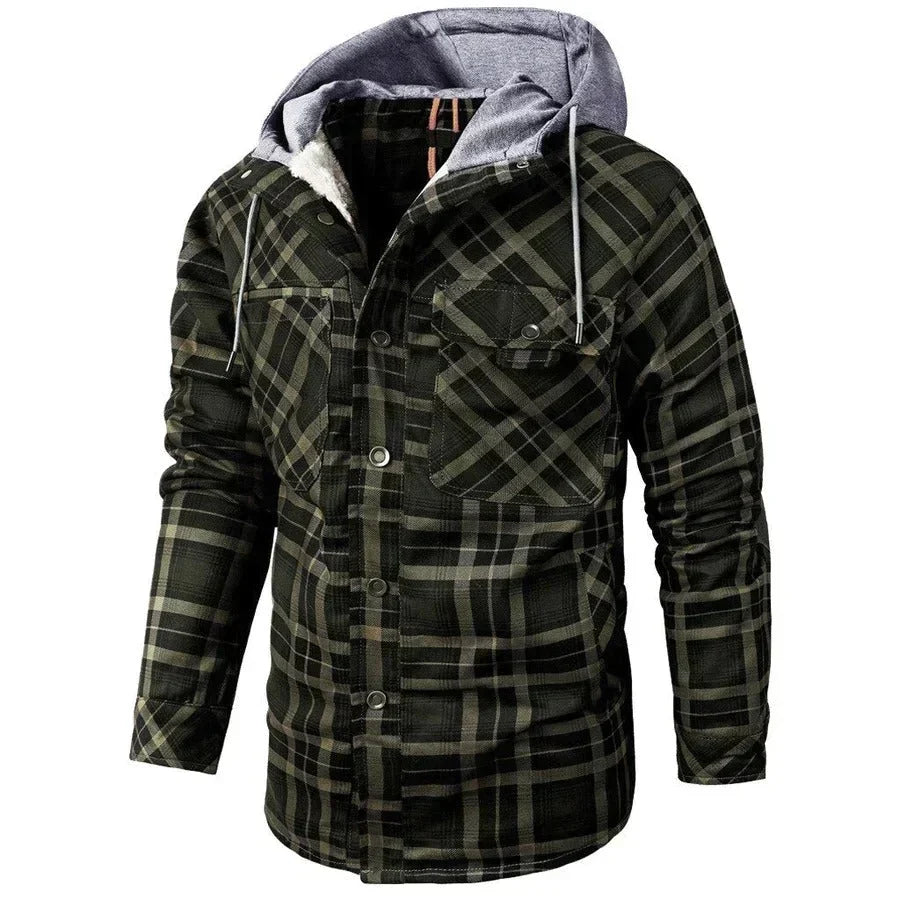 Austin – Lightweight Hooded Plaid Jacket