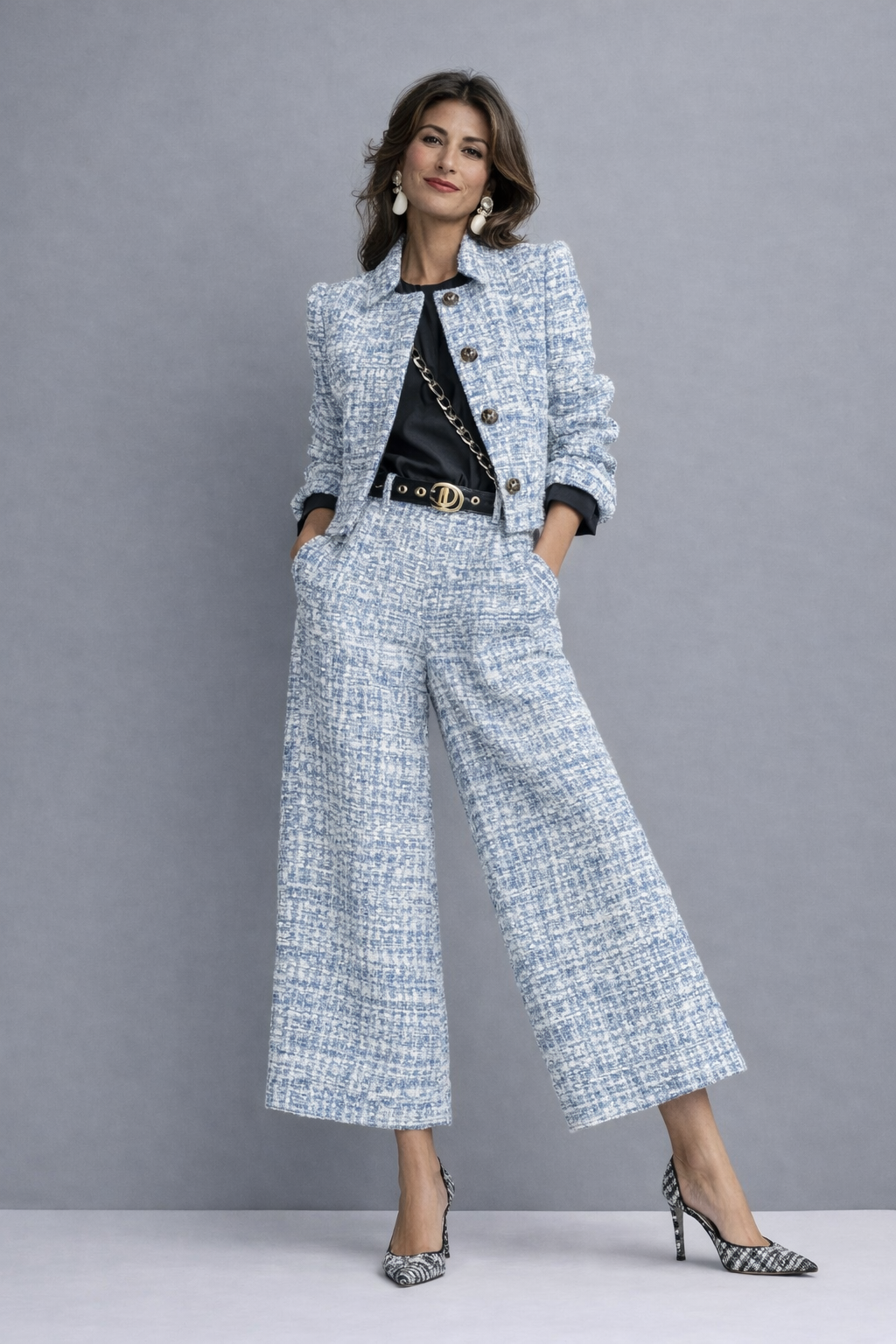 Davina - Structured Tweed Two-Piece Suit