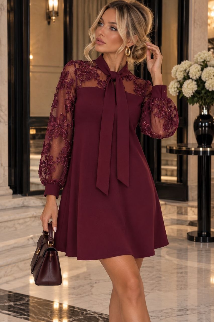 Carissa – Floral Tulle Mini Dress