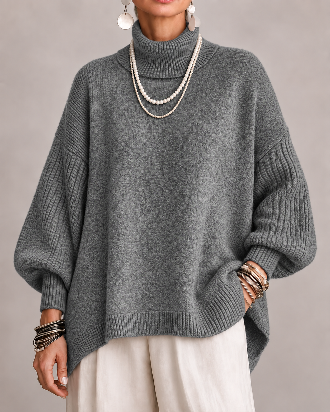 Lettie – Elegant Oversized Turtleneck Sweater