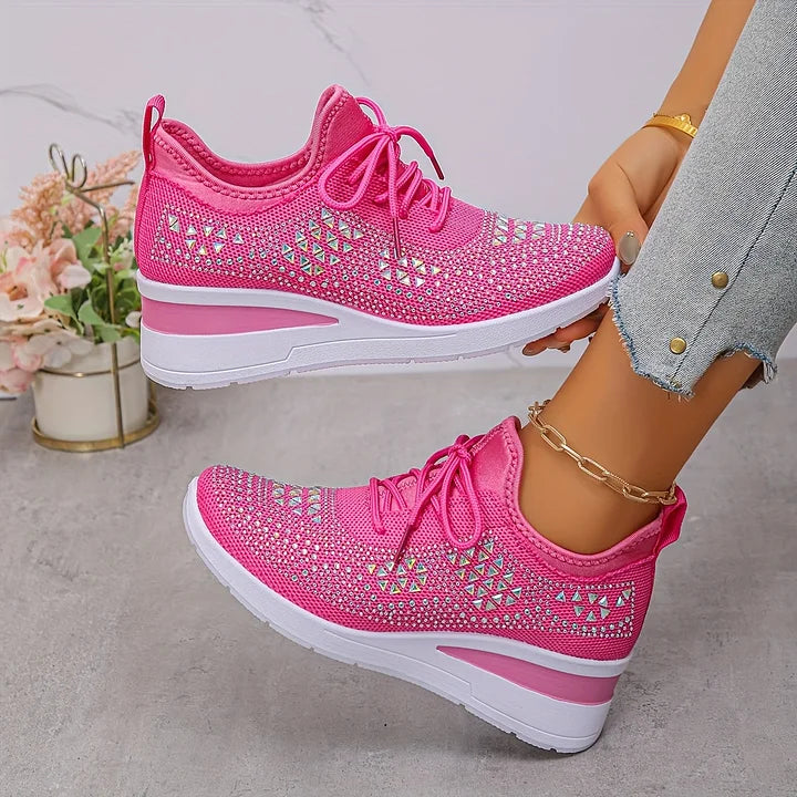 Yara – Lightweight Orthopedic Sneakers with Sparkle Accents
